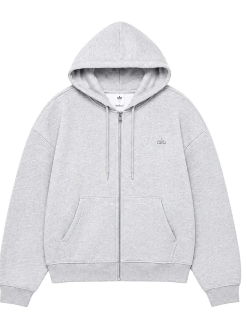 Alo Yoga Accolade Full Zip Hoodie Sweatshirt Grey NWT U3041RG